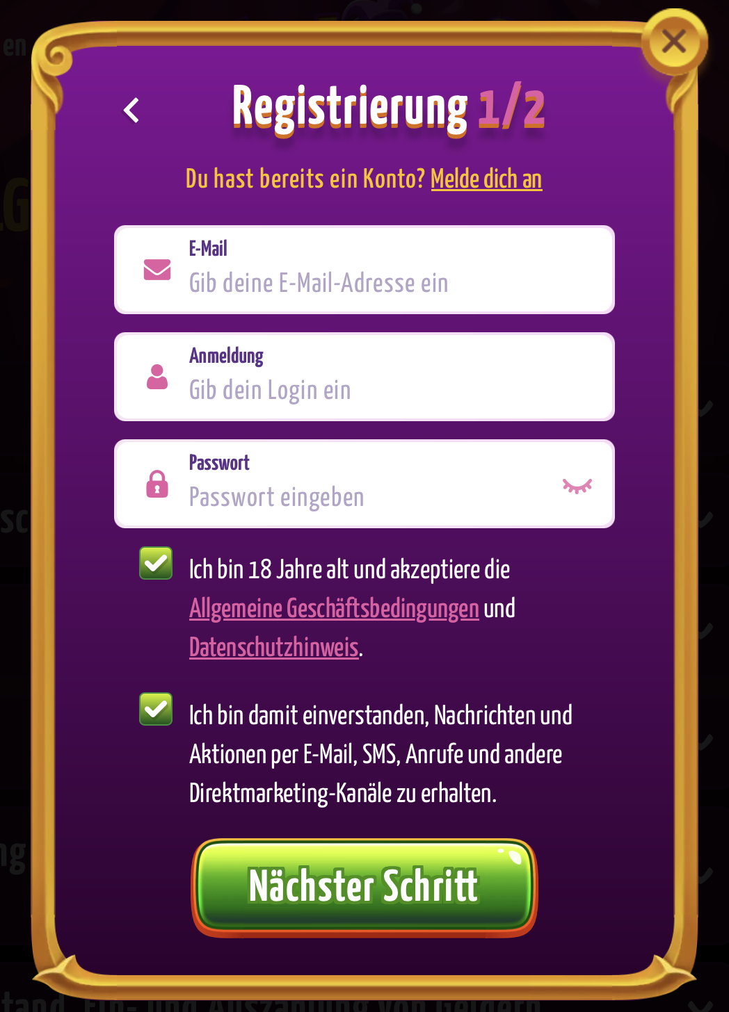 Joker8 Registrierung und Login Anleitung